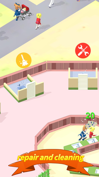 Idle Service Area -Tycoon - عکس برنامه موبایلی اندروید