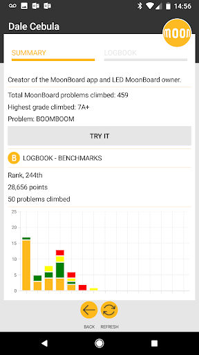 Moon Climbing - MoonBoard - عکس برنامه موبایلی اندروید