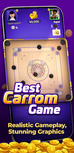 Carrom Gold: Online Board Game - Gameplay image of android game