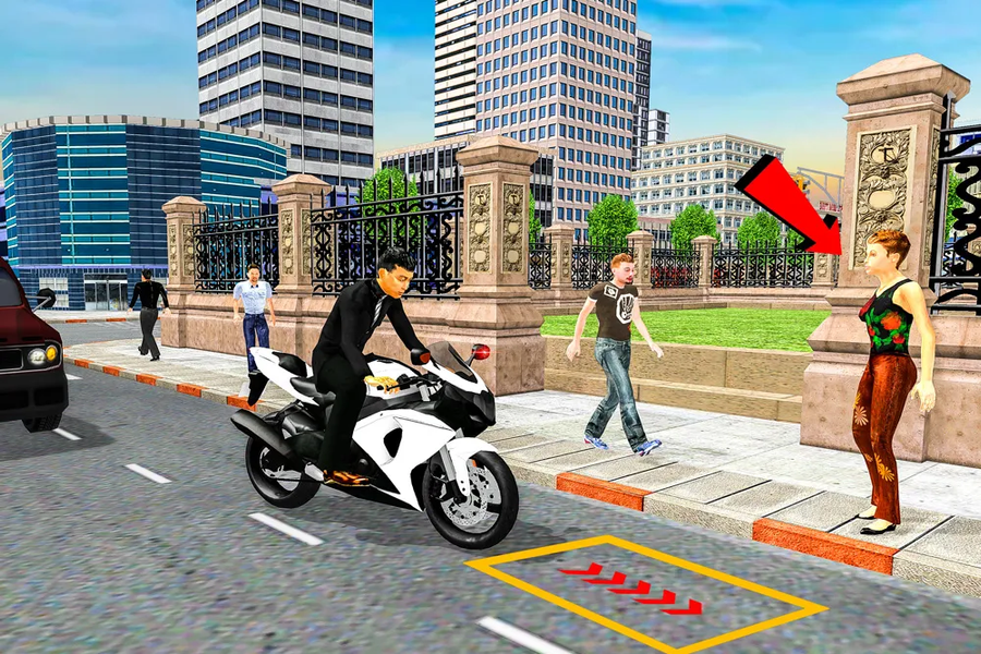 Bike Taxi Game: Driving Games - Gameplay image of android game