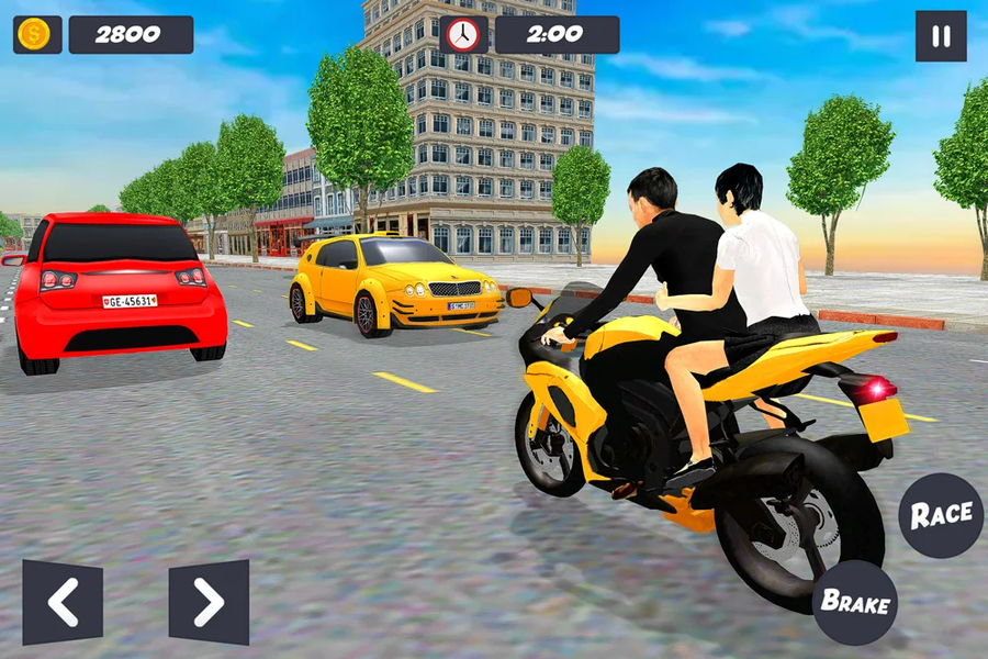 Bike Taxi Game: Driving Games - Gameplay image of android game