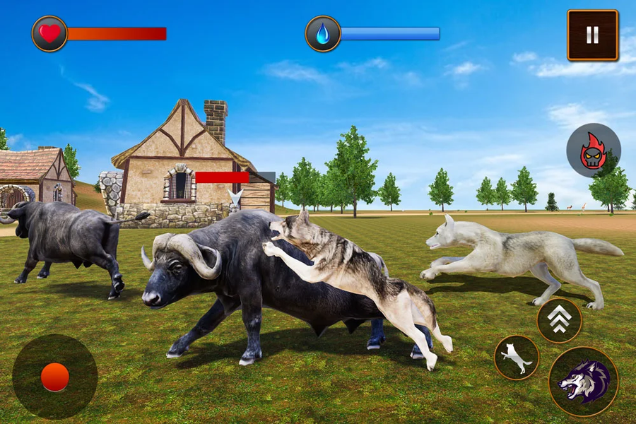 Wild Wolf Simulator: Wolf Life - Gameplay image of android game