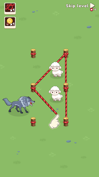 Wolf and Sheep Puzzle - Gameplay image of android game