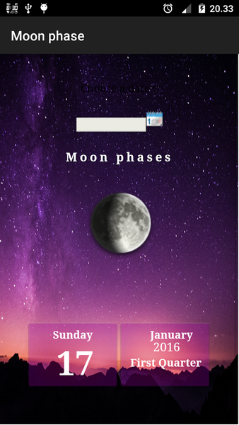 Moon phase - عکس برنامه موبایلی اندروید