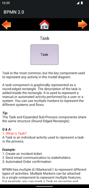 BPMN 2.0 Hand Book - Image screenshot of android app