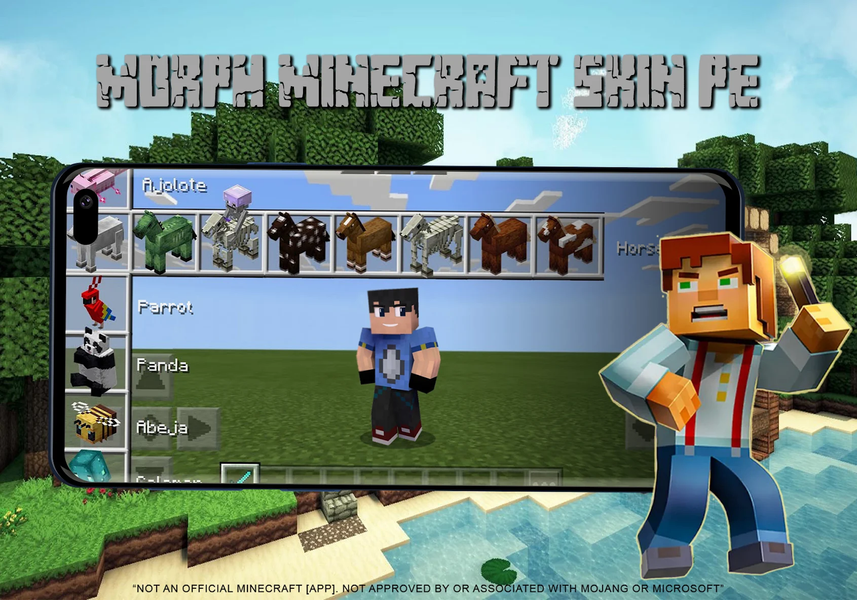 Morph MOD for Minecraft Skin - Image screenshot of android app