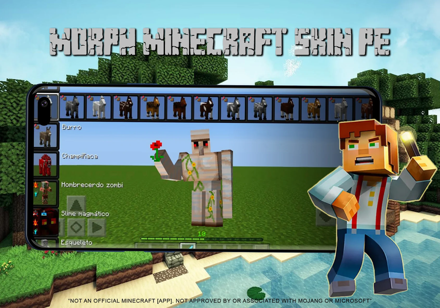 Morph MOD for Minecraft Skin - Image screenshot of android app