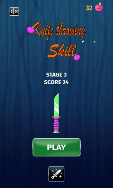 Knife throwing skill - Gameplay image of android game