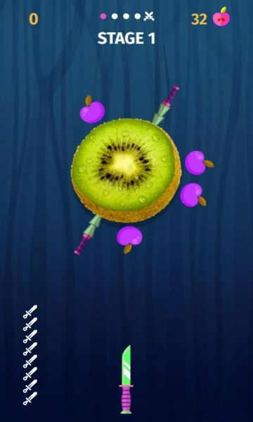 Knife throwing skill - Gameplay image of android game