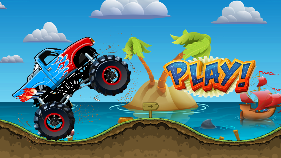 Monster Race Truck - Gameplay image of android game