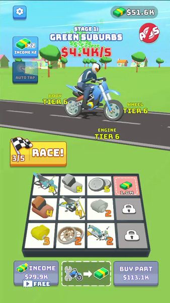 Motor Maniac - Merge & Race - Gameplay image of android game