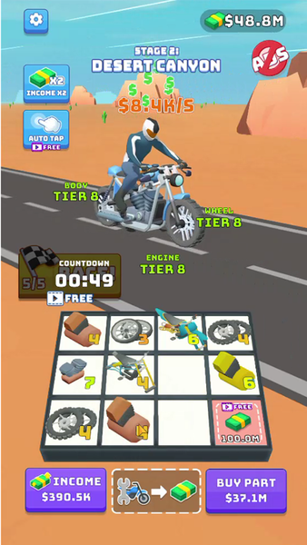 Motor Maniac - Merge & Race - Gameplay image of android game
