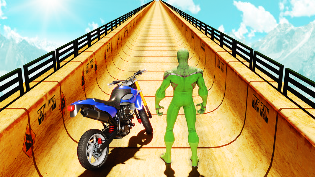 Superhero Bike StuntsMega Ramp - عکس بازی موبایلی اندروید