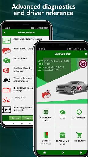 MotorData OBD ELM car scanner - Image screenshot of android app