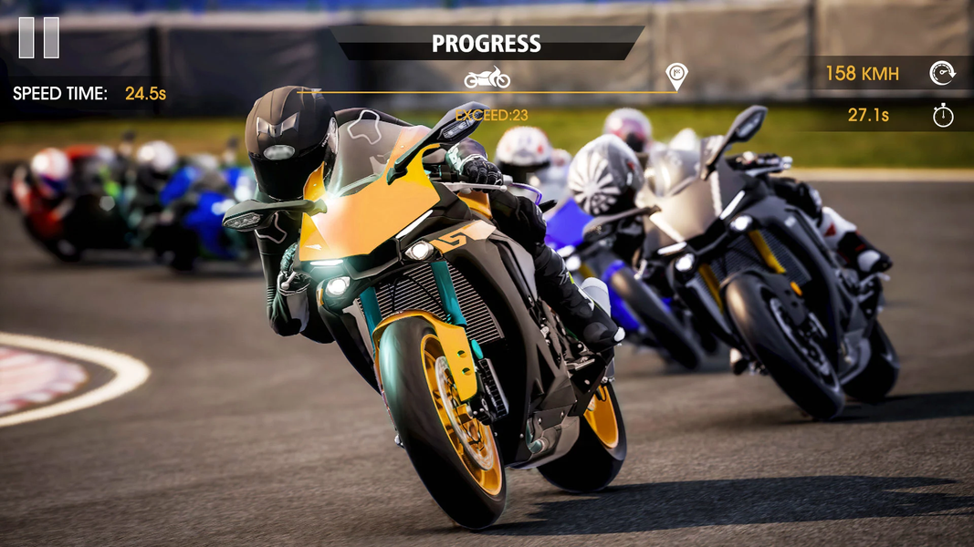 Turbo Bike Slame Race - Gameplay image of android game