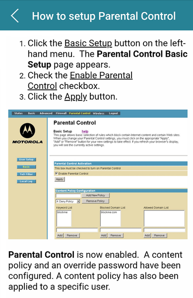 Motorola Modem Router Guide - عکس برنامه موبایلی اندروید