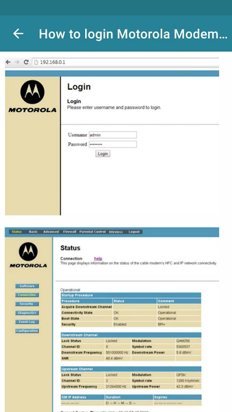 Motorola Modem Router Guide - عکس برنامه موبایلی اندروید