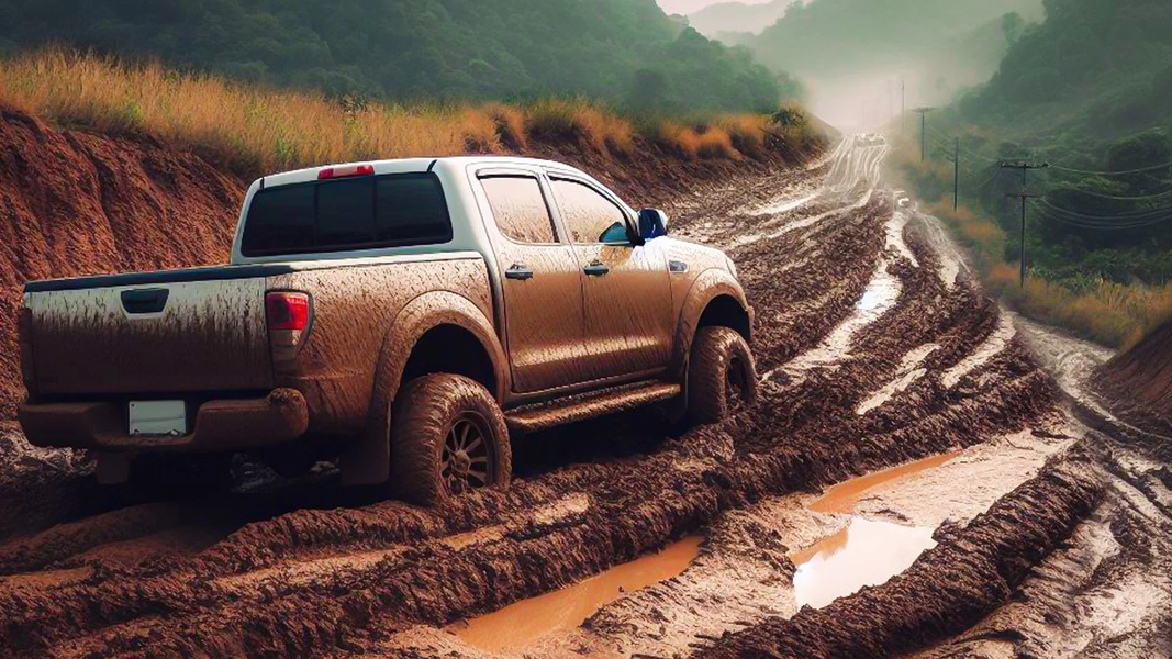 Offroad Pickup Truck 4x4 games - Gameplay image of android game