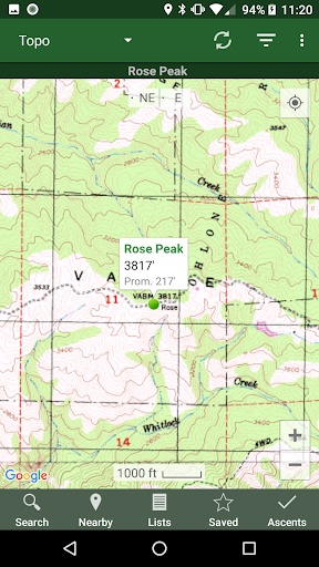 Peakbagger - عکس برنامه موبایلی اندروید