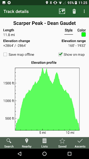 Peakbagger - عکس برنامه موبایلی اندروید