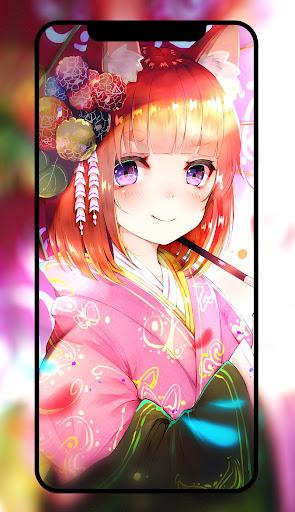 Anime Girls Wallpaper 4K | Kawaii Cute Girl - عکس برنامه موبایلی اندروید