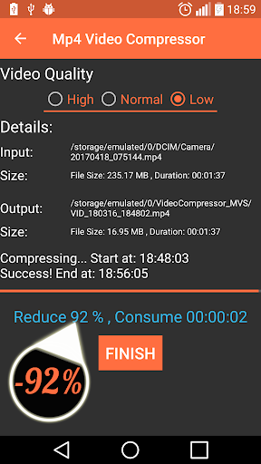 MP4 Video Compressor - Image screenshot of android app