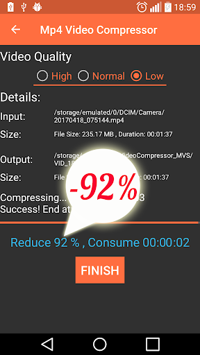 MP۴ Video Compressor - عکس برنامه موبایلی اندروید