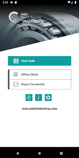 WBA Bearing Authenticator - عکس برنامه موبایلی اندروید