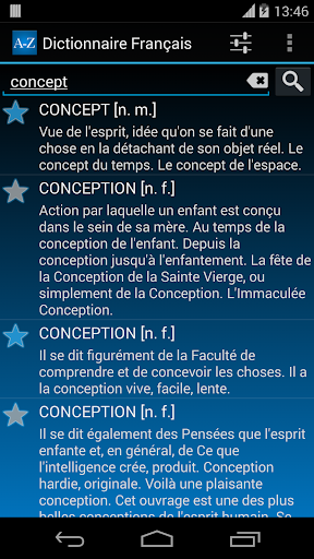 Dictionnaire Langue Française - Image screenshot of android app