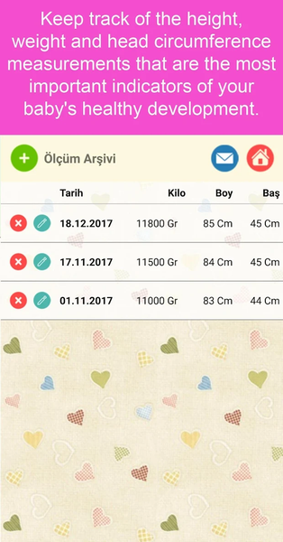 Baby weight control - عکس برنامه موبایلی اندروید