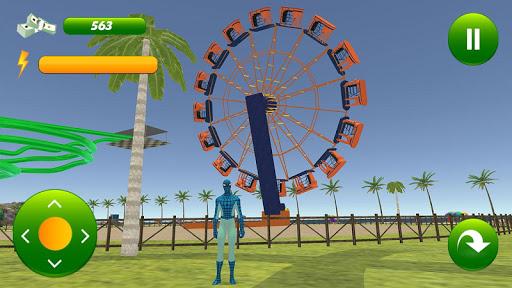 super hero water slide uphill rush - Gameplay image of android game