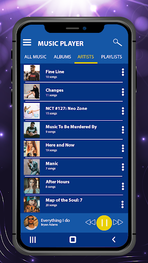 Music player - عکس برنامه موبایلی اندروید