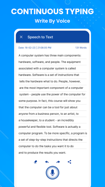 Transcribe - Speech to Text - Image screenshot of android app