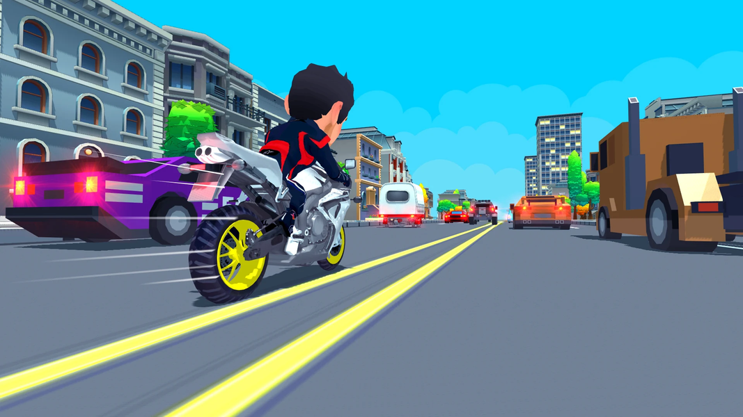 Mr. Moto Racer Endless Bike - Gameplay image of android game