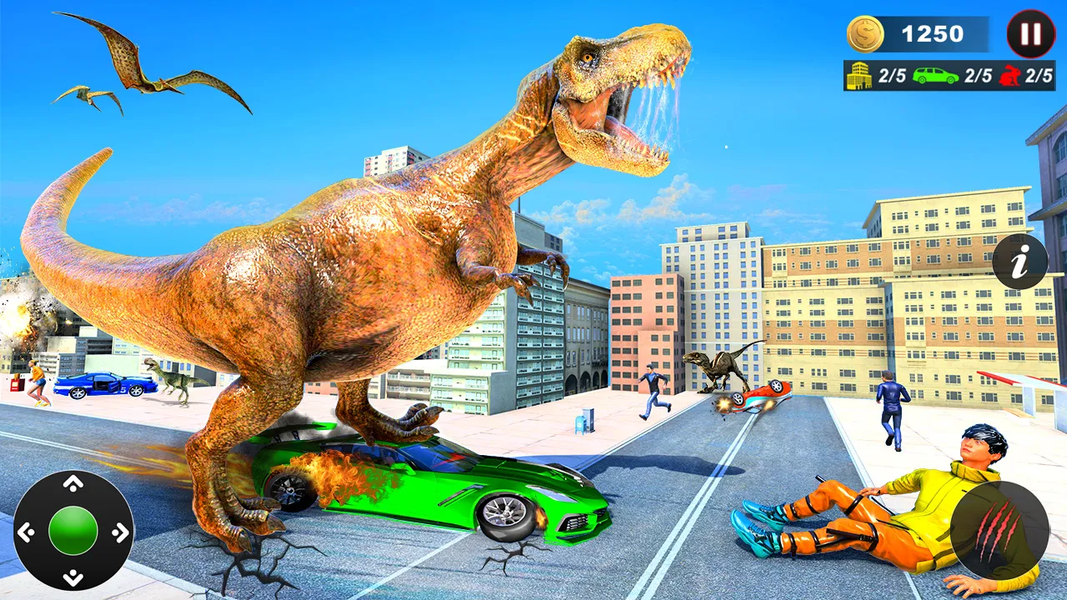 Angry Dino Games: City Rampage - Gameplay image of android game