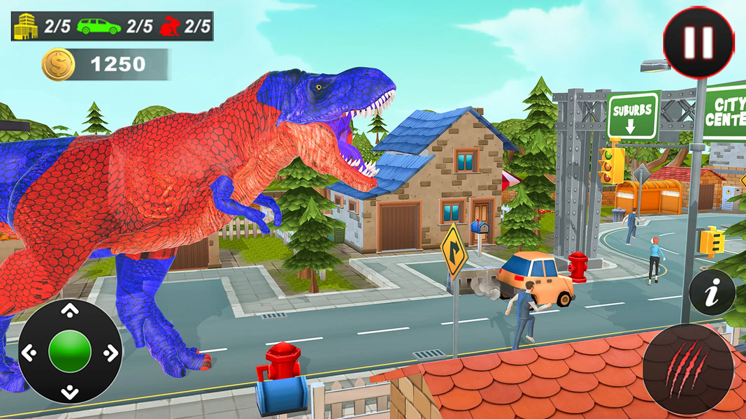 Dinosaur Smasher 3D Dino Games - Gameplay image of android game