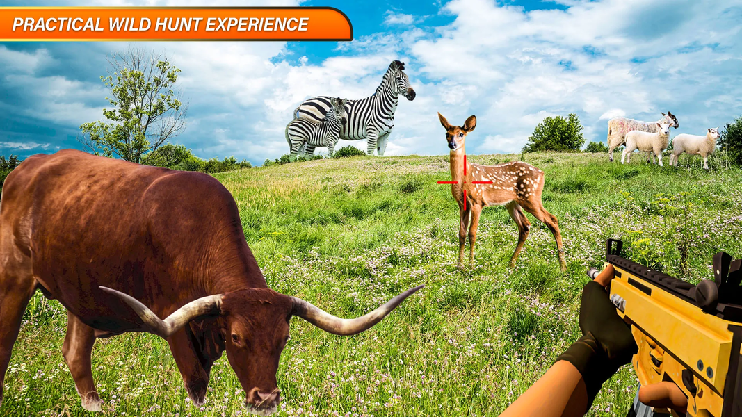 Wild Deer Hunter Animal Game - Gameplay image of android game