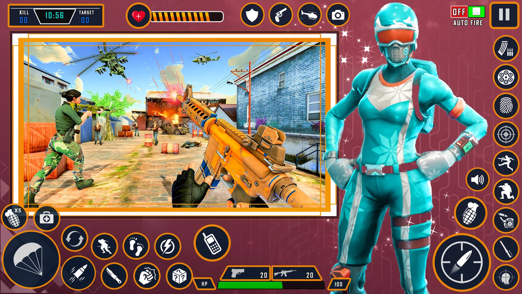 Gun Games : Fire Shooting Game - Gameplay image of android game