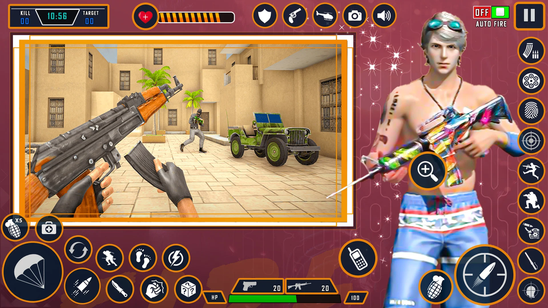 Gun Games : Fire Shooting Game - Gameplay image of android game