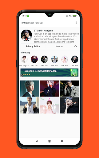 Fake Call with BTS RM - Kim Namjoon - عکس برنامه موبایلی اندروید