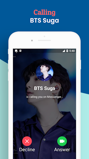 Fake Call with BTS Suga - Image screenshot of android app