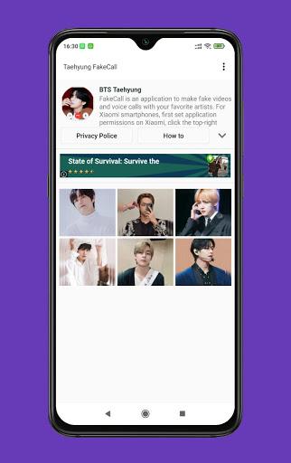 Fake Call with BTS V - Taehyung - عکس برنامه موبایلی اندروید