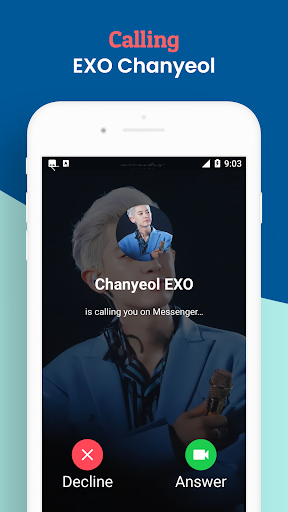 Fake Call with EXO Chanyeol - Image screenshot of android app