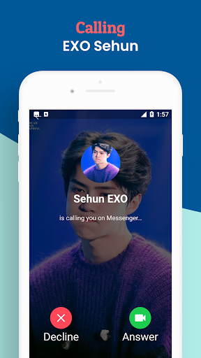 Fake Call with EXO Sehun - Image screenshot of android app