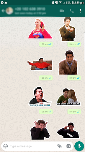Friends TV Show Stickers for WhatsApp - Image screenshot of android app