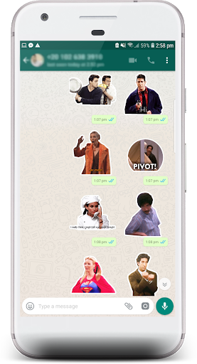 Friends TV Show Stickers for WhatsApp - Image screenshot of android app