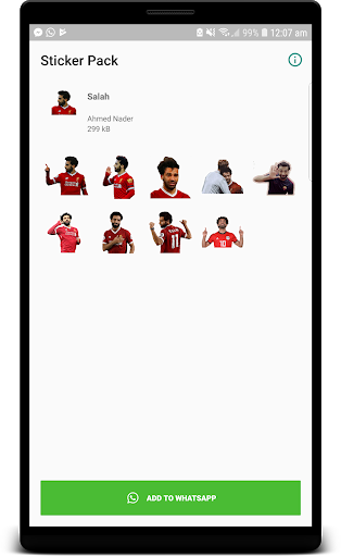 Mo Salah stickers for WhatsApp - عکس برنامه موبایلی اندروید