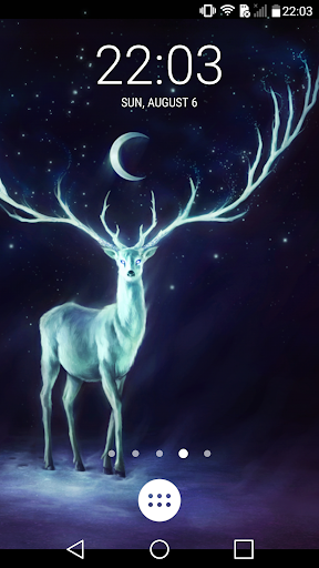 Night Bringer : Magic glowing deer live wallpaper - Image screenshot of android app
