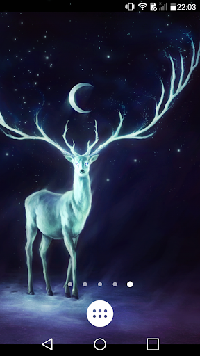 Night Bringer : Magic glowing deer live wallpaper - عکس برنامه موبایلی اندروید