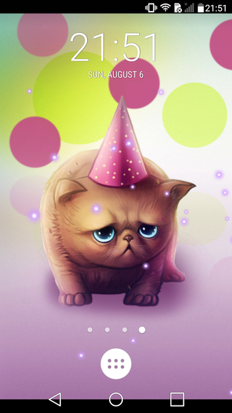 Birthday Cat : Cute Live wallp - عکس برنامه موبایلی اندروید